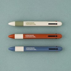 LIFE & PIECES 4색 볼펜 0.38mm (3종), 1개, 색상