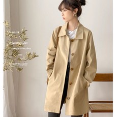 여성 기본 심플 트렌치코트 하늘비즈 A31 L864P175