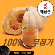 [해남] 황가네 늙은 호박즙 3L 1개 100ml 30포 (+ 찰흑미 500g 증정)
