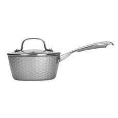 캠멕스 밀크 팬 일반편수냄비 리드 포함, Silvery, 16cm