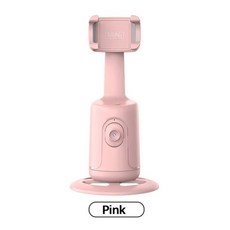 제스처 컨트롤 360 회전 데스크탑 짐벌 스태빌라이저 스마트 자동 얼굴 추적 셀카 스틱 삼각대 스마트폰 모바일 비디오용, 01 Pink, 1개
