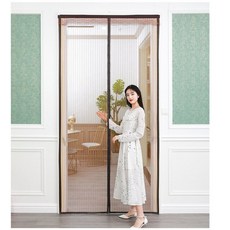 모기 방지 마그네틱 스크린 문짝 커튼 파리 곤충 스크린 메쉬 클로저 홈 스티커 커튼, Coffee, S-80x210cm, 16.Coffee - S-80x210cm
