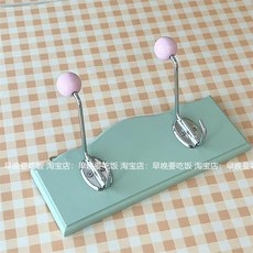 벽옷걸이 빈티지 코트랙 우드 감성 벽걸이 옷걸이 프렌치 인테리어 행거, 9 민트 그린, 1개