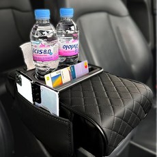 세이보링 차량용 콘솔쿠션 팔걸이쿠션 팔꿈치쿠션, 1개, 블랙