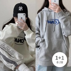 [특가] 데일로엔 여성용 ONA 레터링 기모 후드  가을 겨울 기모 후드 후드집업 맨투맨