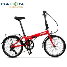 Dahon 다혼스피드 20 인치 6 속 알루미늄 합금 초경량 접이식 자전거 제트스트림 미니벨로 스타일 STYLE, 20인치, 차이나 레드