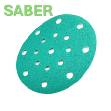 SABER 6인치(150mm) 17홀 지르코니아 필름 원형사포 (1BOX 100장) (페스툴호환), #120, 1개