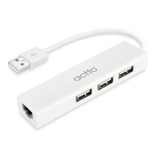 ksw16909 actto 엑토 USB 랜어댑터 3포트 허브콤보 hx876 HUBL-01, 단일상품