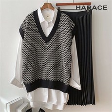 헤레이스 깅엄체크조끼 CHF20FW486