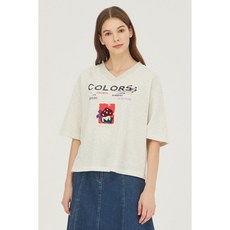 베네통 인타샤 패치 반팔 티셔츠 BATSF41136216