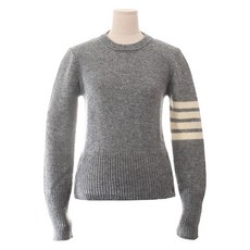 톰브라운 20FW 여성 FKA286A 01085 055 사선 완장 울 니트 스웨터 그레이