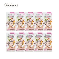 [리체나] 샴푸형 퍼퓸 염색제 (10박스), 자연스러운 흑갈색, 상세설명 참조