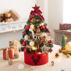 코믈리 크리스마스 트리 풀세트, 레드회이트 60cm