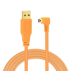 미니 소형 USB 케이블 캐논 5D3 5D2 6D2 80D 750D 카메라 연결 컴퓨터 슈팅 디지털, 01 Mini USB Elbow_01 3m, 01 USBMini Elbow_01 3m