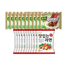 삼양 맛있는라면 10개 + 농심 짜파게티 10개, 40개