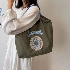 뜨거운 공기 풍선 환경 가방 쇼핑백 모든 경기 틈새 도넛 수 놓은 어깨 가방 크로스 바디 백