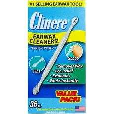 Clinere® Ear Cleaners Club Value Pack 36 카운트 Earwax Remover Tool 36 Count Earwax Remover Tool at Home Ear Wax Cle, 단일옵션