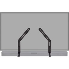 TV 용 ECHOGEAR 사운드 바 마운팅 브래킷-TV와 사운드 바 간의 최대 호환성을 위해 높이 및 깊이 조정-LG Vizio Bose Dolby, 단일옵션, 단일옵션