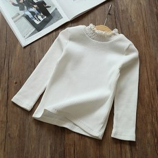 Contikids 女童荷葉立領長袖T恤