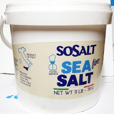 대용량 천연소금 SOSALT 쏘솔트소금 5k 가는소금 소쏠트 이탈리아소금 시칠리아소금, 1개, 5kg