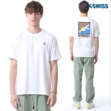 [케이스위스K-SWISS] 테니스 프린팅 라운드 반팔 티셔츠