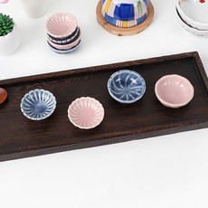 도자기 패턴 물결 회오리 미니원종지 소스기 2color, 하이토143 회오리(블루), 1개