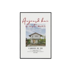 아트 포스터 레터링 메탈 액자 장식 그림 사진 인테리어 소품, 포스터+블랙 메탈 프레임
