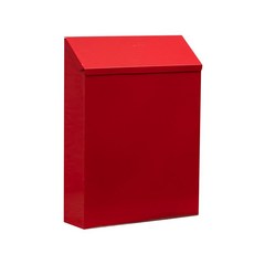 벽 마운트 사서함 벽 교수형 메일 상자 현관 홈 오피스 게이트 외부 집 장식을위한 대용량 신문 홀더 상자, 빨간색, 현대의