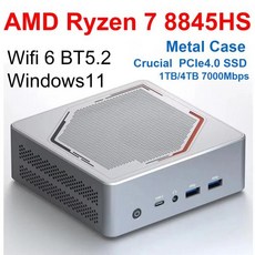산업용 미니 PC 미니 큐브 컴퓨터 가정용 게임용 주식용 SZBOX 게이밍 Z88 AMD Ryzen 7 금속 CNC Win11 DDR5 5600Mhz 32GB 1TB SSD 2.5, AU, DDR5 16GB 1TB NVME