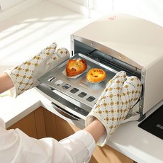 논슬립 실리콘 만능 오븐장갑 내열장갑, 아이보리, 1세트