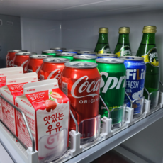음료 자동 정렬트레이 캔음료 정리 냉장고 디스펜서 이탈방지 더블레이어, 음료트레이 3열, 1개