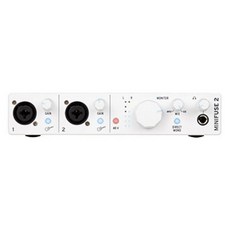 Arturia 아투리아 미니퓨즈2 오인페 오디오 MIDI 인터페이스 소프트웨어 포함, 화이트