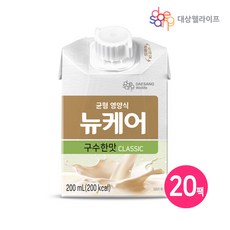 대상웰라이프 뉴케어 구수한맛 완전균형영양식, 200ml, 20개