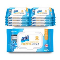 스카트 기름 찌든때 세정티슈 30매, 8개