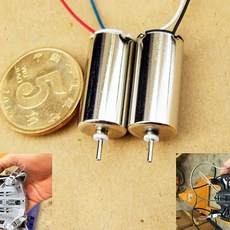 미니 HM 1020 코어리스 비행기 모터 소형 DC 3.7V 50000RPM DIY RC 드론 쿼드 콥터 스핀들 모델 모터 고속 터미널 포함, 빨간색과 파란색 선