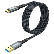 SUNGUY USB C타입 고속 충전 케이블 데이터 전송 10Gbps 18W, 1개, 그레이, 1.5m