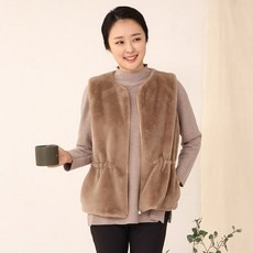 마담센스 미니밍크 페이크퍼 조끼MO7999빅사이즈 미시캐주얼 엄마옷