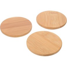 3pcs 물컵 대나무 뚜껑 신선 보관 컵 찻잔 나무 병 신선한 여행 유니버설