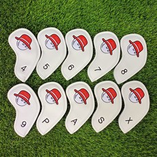 골프 아이언 헤드 커버 세트 클럽 커버 골프 클럽 헤드 커버 드라이버 유틸리티 퍼터, 화이트 아이언 세트 - 자석 클로저