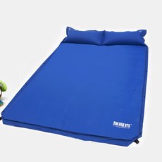 너빛 캠핑 자충매트 에어 매트 더블 차박 1 2 3 인용 방수 5cm 심플 블루