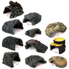 도마뱀 은신처 육지거북이 파충류 이끼 동굴 동굴 쉼터, 신석굴(소), 1개