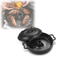 가정 캠핑용 무쇠 고구마 밤 직화구이 오븐 냄비 336587LC hot*670AL, 본상품선택, 본상품선택, 1개