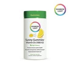 레인보우라이트 비타민D3 1000IU 50구미 / Rainbow Light Sunny Gummies Vitamin D3 1000 IU50 Gummy, 100정