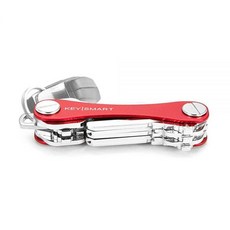 KeySmart 클래식 - 컴팩트 키 홀더 및 키체인 오거나이저 최대 14개의 키 블랙, Red, 레드