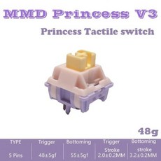 히야신스V2 히아신스 기계식키보드 스위치 MMD 프린세스 V2 V3 바나나 분할 선형 촉각 맞춤형 GMK67 홀리 팬더
