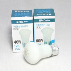 크립톤 미니크립톤 백열전구 * 10개 묶음, 1개, 08 크립톤 60W - 불투명 (소켓:E26)