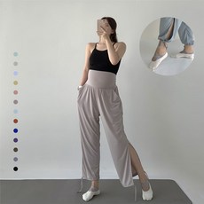 로렌블 임산부 임부복 요가 필라테스 스포츠 운동복 바지 찰랑 모달 하렘 조거 통바지