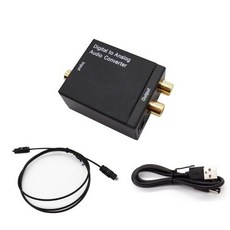 35MM Signal Jack Coaxial to Analog Digital Spdif Fiber Decoder Analog Stereo to Optical 2RCA DAC Aud