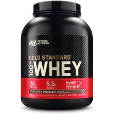 Optimum Nutrition 골드 스탠다드 100% 유청 단백질 파우더 더블 리치 초콜릿 5lb, 2kg, 1개