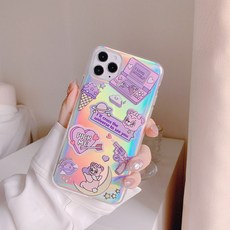 [아이폰12MINI] 해피 오락기 홀로그램 휴대폰 케이스